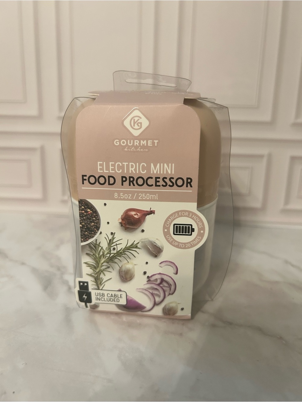 Electric Mini Food Processor - Cream